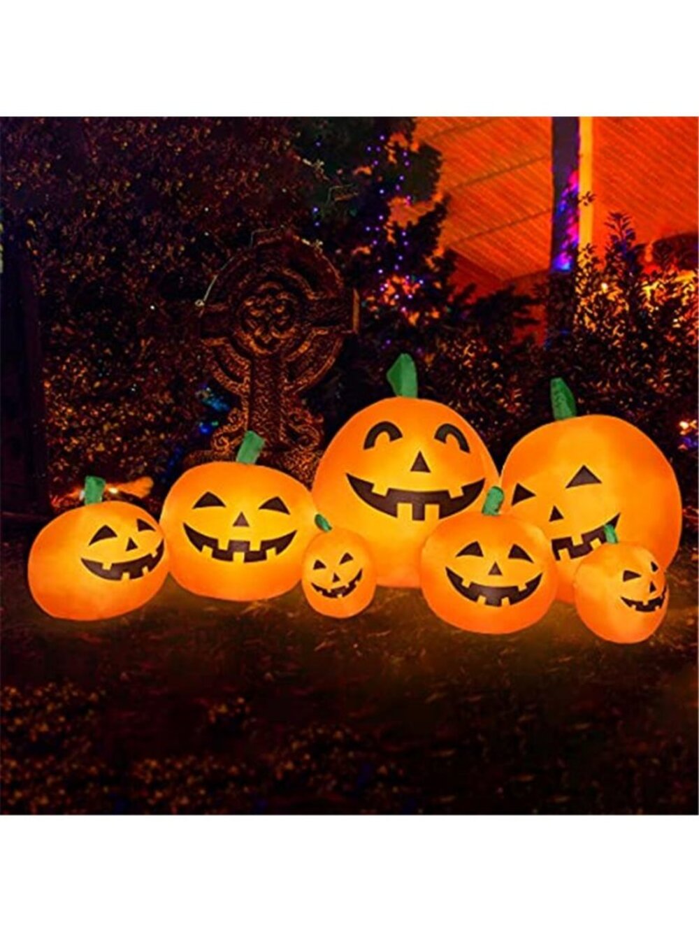 7.5 FT Inflatable Pumpkin Halloween Decorations, Halloween Blow Up Yard